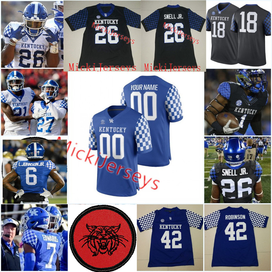 NCAA Custom Kentucky Wildcats Football Jersey Trevin Wallace Marquan McCall Josaih Hayes Dekel Crowdus Dare Rosenthal Darian Kinnard Tyrell Ajian Jared Casey, White
NCAA Custom Kentucky Wildcats Football Jersey Trevin Wallace Marquan McCall Josaih Hayes Dekel Crowdus Dare Rosenthal Darian Kinnard Tyrell Ajian Jared Casey, White