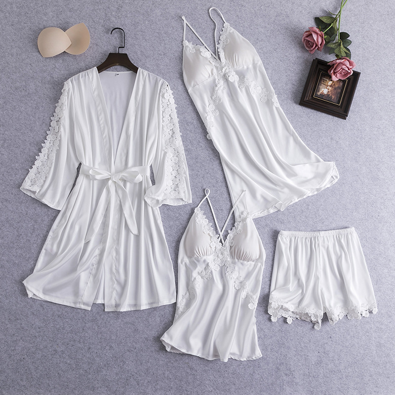 Pyjama Dress Women Slept Suit 3pcs Nightgown V-neck Pajamas From Clothes Spring Nate Shared to Wear a Home Robe Homewear Ymyf, White - pajamas
Pyjama Dress Women Slept Suit 3pcs Nightgown V-neck Pajamas From Clothes Spring Nate Shared to Wear a Home Robe Homewear Ymyf, White - pajamas