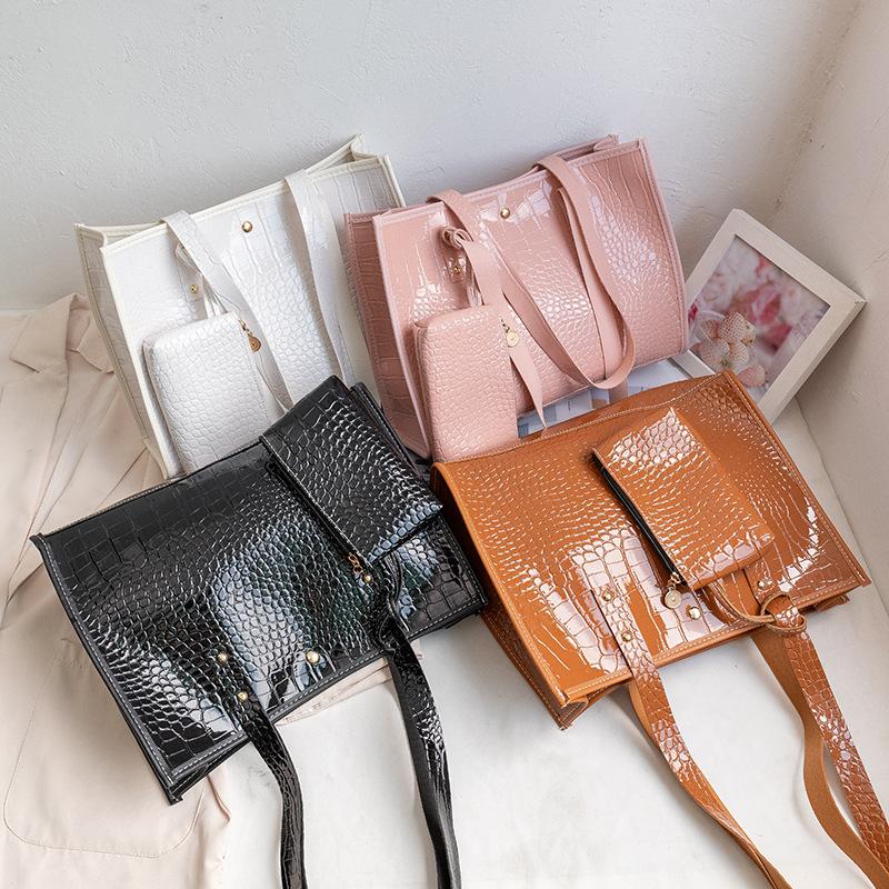 Evening Bags Fashion Vintage Women Hand Bag Crocodile Pattern Stone Female Shoulder Shiny PU Leather Top-Handle Tote
Evening Bags Fashion Vintage Women Hand Bag Crocodile Pattern Stone Female Shoulder Shiny PU Leather Top-Handle Tote
