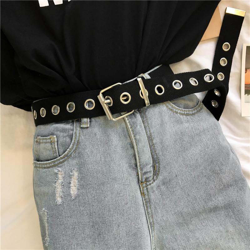 Belts Long Personality Harajuku Casual Ring Black Metal Belt Students Jean Canvas Waist Tide Silver Pin Buckle, White
Belts Long Personality Harajuku Casual Ring Black Metal Belt Students Jean Canvas Waist Tide Silver Pin Buckle, White