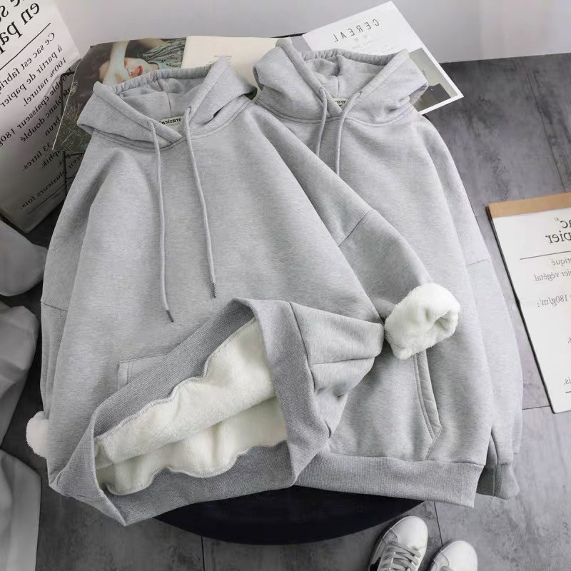 Designs Winter Hoodies Pullovers For Women Warm Thicken Fleece Female Oversize Sweatshirt Solid Womens Loose Casual Velvet Tops, Black
Designs Winter Hoodies Pullovers For Women Warm Thicken Fleece Female Oversize Sweatshirt Solid Womens Loose Casual Velvet Tops, Black