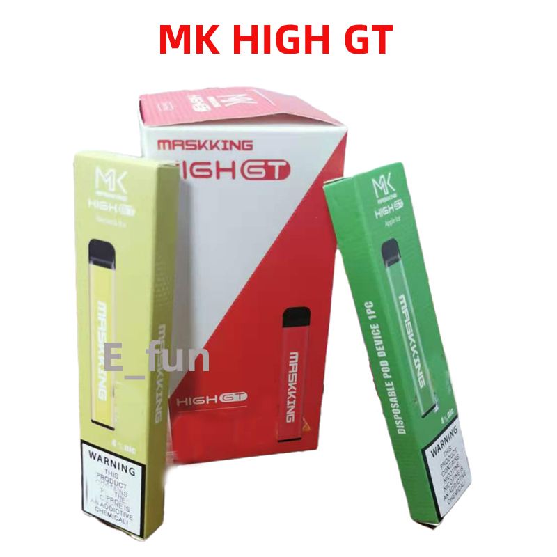 Original Maskking High GT Disposable vape device 350mah 2ml Vape Pens Wholesale MK PRO GT 2.0 pk puff plus puff bar plus
Original Maskking High GT Disposable vape device 350mah 2ml Vape Pens Wholesale MK PRO GT 2.0 pk puff plus puff bar plus