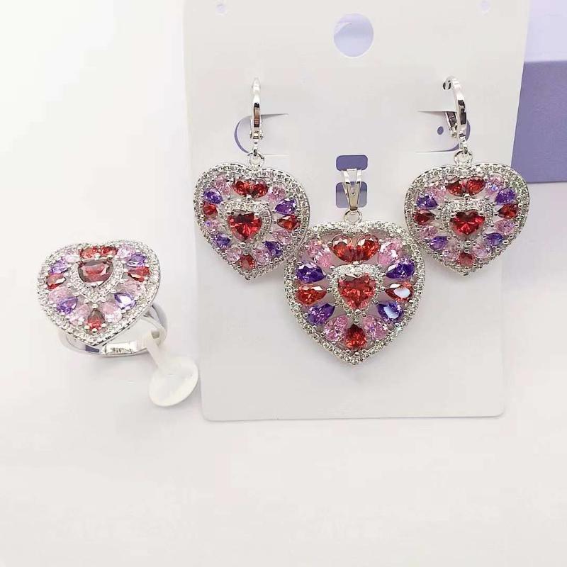 Earrings & Necklace Collection White Silver Alloy Cubic Zirconia Ring/Pendant Necklace/Stud Jewelry Set
Earrings & Necklace Collection White Silver Alloy Cubic Zirconia Ring/Pendant Necklace/Stud Jewelry Set