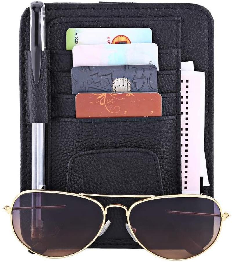 Car Organizer Sun Visor PU Leather Bag Sunvisor Glasses Holder Pen Stowing Tidying Pocket For Sunglasses
Car Organizer Sun Visor PU Leather Bag Sunvisor Glasses Holder Pen Stowing Tidying Pocket For Sunglasses