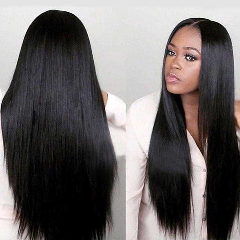 Hair Lace Wigs Women's Long Straight Hair Black Split Wig Chemical Fiber Headgear, Natural black
Hair Lace Wigs Women's Long Straight Hair Black Split Wig Chemical Fiber Headgear, Natural black