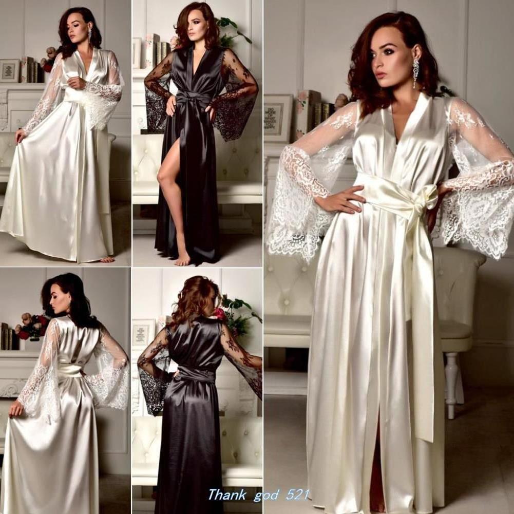 Lace Women Dress Sexy V Neck Satin Robe Bandage Sleepwear Nightgown Silk Babydoll Smooth Sleep Maxi, Black
Lace Women Dress Sexy V Neck Satin Robe Bandage Sleepwear Nightgown Silk Babydoll Smooth Sleep Maxi, Black