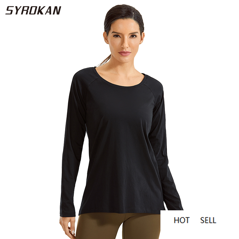 Cotton Sports T-Shirt Women'S Workout Long-Sleeve Shirts Ladies Pima Athletic Top Breathable Sportswear Black Casual, R776-1 black
Cotton Sports T-Shirt Women'S Workout Long-Sleeve Shirts Ladies Pima Athletic Top Breathable Sportswear Black Casual, R776-1 black