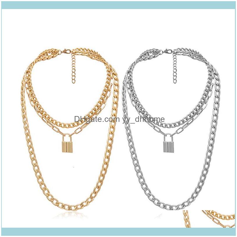 Necklaces & Pendants Jewelrypunk Layered Chain Necklace Lock Pendant Women Men Choker Metal Padlock Chains Goth Jewelry Drop Delivery 2021 K
Necklaces & Pendants Jewelrypunk Layered Chain Necklace Lock Pendant Women Men Choker Metal Padlock Chains Goth Jewelry Drop Delivery 2021 K