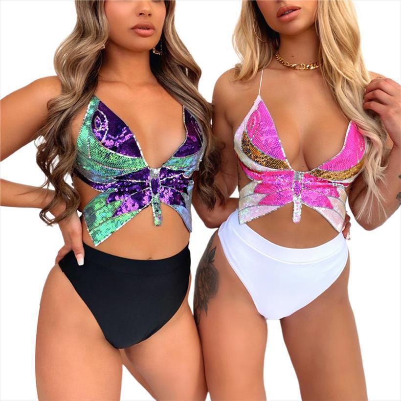 sequin butterfly pattern summer womens camis crop short halter vintage lace up tank woman clothes, White
sequin butterfly pattern summer womens camis crop short halter vintage lace up tank woman clothes, White