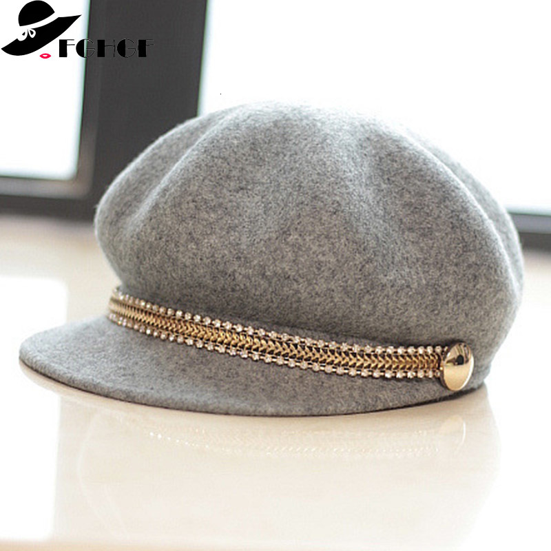 2021 New Fghgf Women Wool Felt Hats Winter Elegant Golden Chain Visor Style Newsboy Cap Cabbie Beret Hat for Ladies Girls 4 Colors Cgqd, Black
2021 New Fghgf Women Wool Felt Hats Winter Elegant Golden Chain Visor Style Newsboy Cap Cabbie Beret Hat for Ladies Girls 4 Colors Cgqd, Black