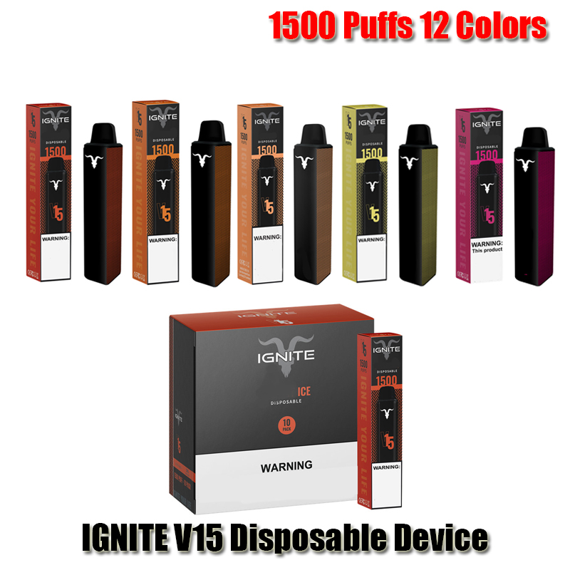 IGNITE V15 Disposable Device E Cigarettes Kit 1500 Puffs Pod 850mAh Battery 5.1ml Prefilled Cartridge Vape Empty Pen VS Bar Plus XXL
IGNITE V15 Disposable Device E Cigarettes Kit 1500 Puffs Pod 850mAh Battery 5.1ml Prefilled Cartridge Vape Empty Pen VS Bar Plus XXL