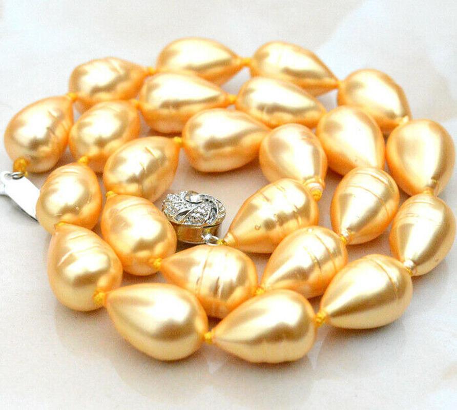 Chains SOUTH SEA Yellow Drop BAROQUE SHELL PEARL NECKLACE 18''1 
Chains SOUTH SEA Yellow Drop BAROQUE SHELL PEARL NECKLACE 18''1