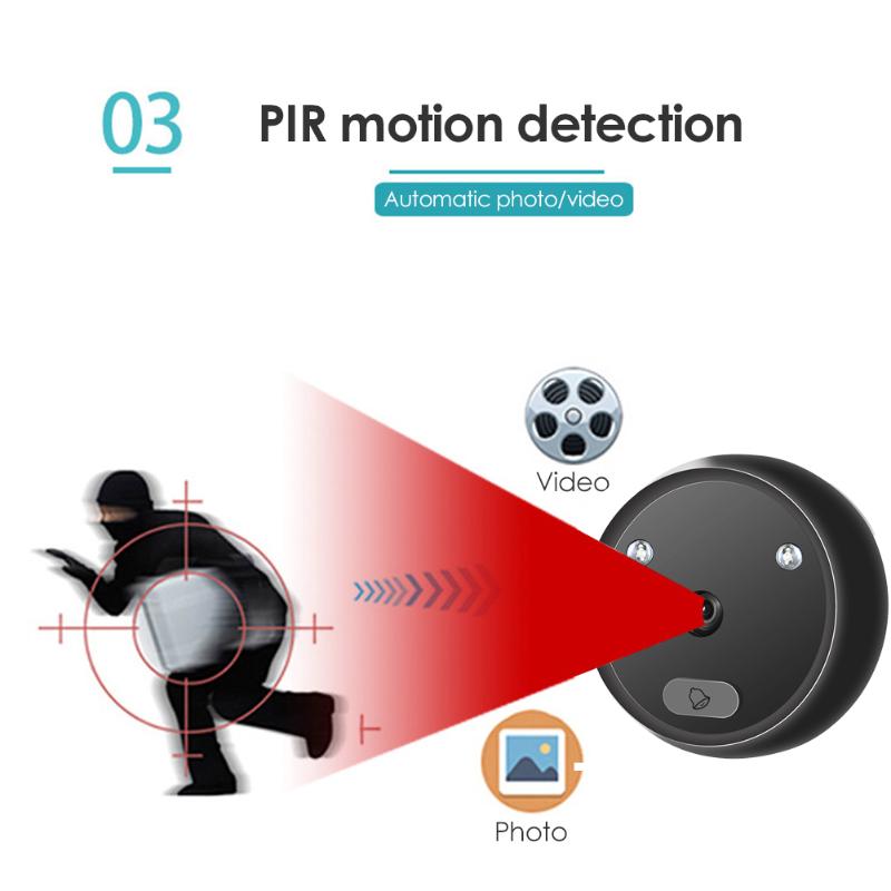 Doorbells R11 Digital Doorbell Smart Electronic Peephole Viewer 2.4 Inch LCD Color Screen IR Night Vision Door Video Camera Bell