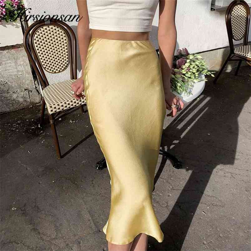 Hirsionsan Satin High Waist Skirts Women Soft Smooth Silk Office Lady Basic Midi Chic Elegant Glossy Long 210708, Beige
Hirsionsan Satin High Waist Skirts Women Soft Smooth Silk Office Lady Basic Midi Chic Elegant Glossy Long 210708, Beige
