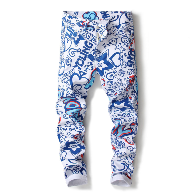 2021 New Men's Male Casual Letters 3d Printed Jeans Fashion Colored Blue White Slim Ny Denim Pants Trousers E6z7
2021 New Men's Male Casual Letters 3d Printed Jeans Fashion Colored Blue White Slim Ny Denim Pants Trousers E6z7