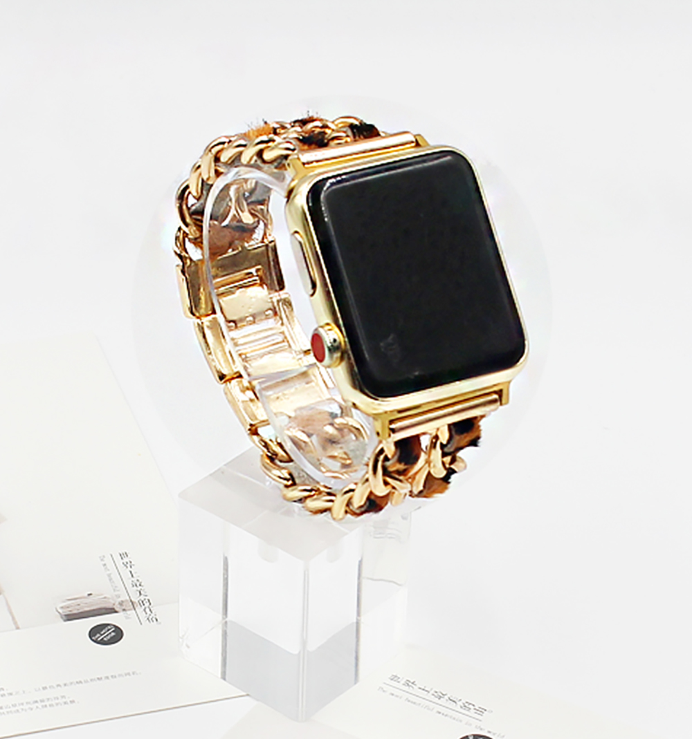 Women Girls Bracelet Jewelry Chain Link with Leather Watch Band for Apple iWatch SE Series 6 5 4 3 2 1
Women Girls Bracelet Jewelry Chain Link with Leather Watch Band for Apple iWatch SE Series 6 5 4 3 2 1