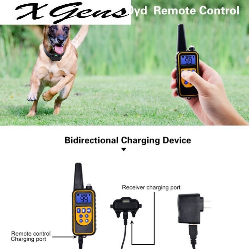 800yd Electric remote Dog Training Collar Waterproof Rechargeable LCD Display for All Size beep Shock Vibration mode 40off7539247