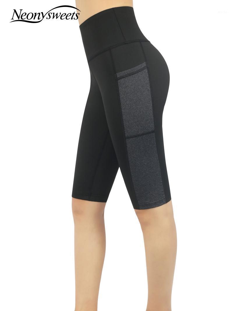 Yoga Outfit Neonysweets High Waist Sports Shorts With Pockets Seamless Tummy Control Workout Running Short Pants Athletic Gym Leggings, Black
Yoga Outfit Neonysweets High Waist Sports Shorts With Pockets Seamless Tummy Control Workout Running Short Pants Athletic Gym Leggings, Black