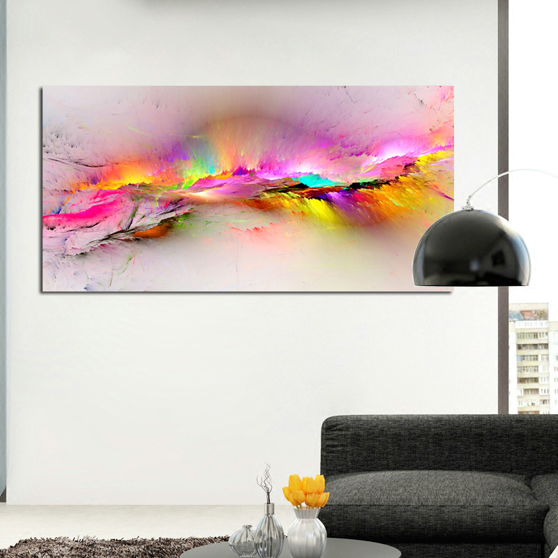 Colorful Clouds Wall Art Pictures For Living Room Abstract Art Canvas Painting Big Size Cuadros Decoration No Frame