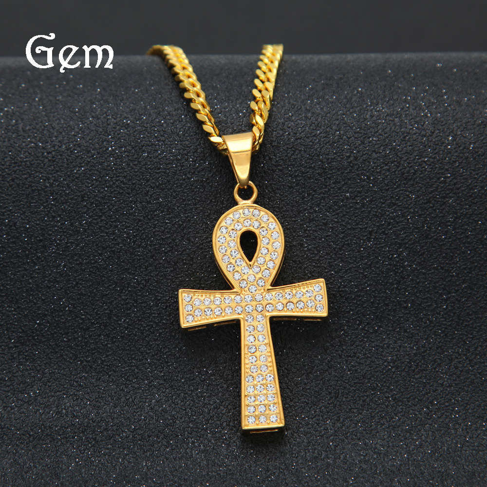 Hip hop men's jewelry stainless steel anher life key pendant color protection vacuum gold plated Ankh Pendant
Hip hop men's jewelry stainless steel anher life key pendant color protection vacuum gold plated Ankh Pendant