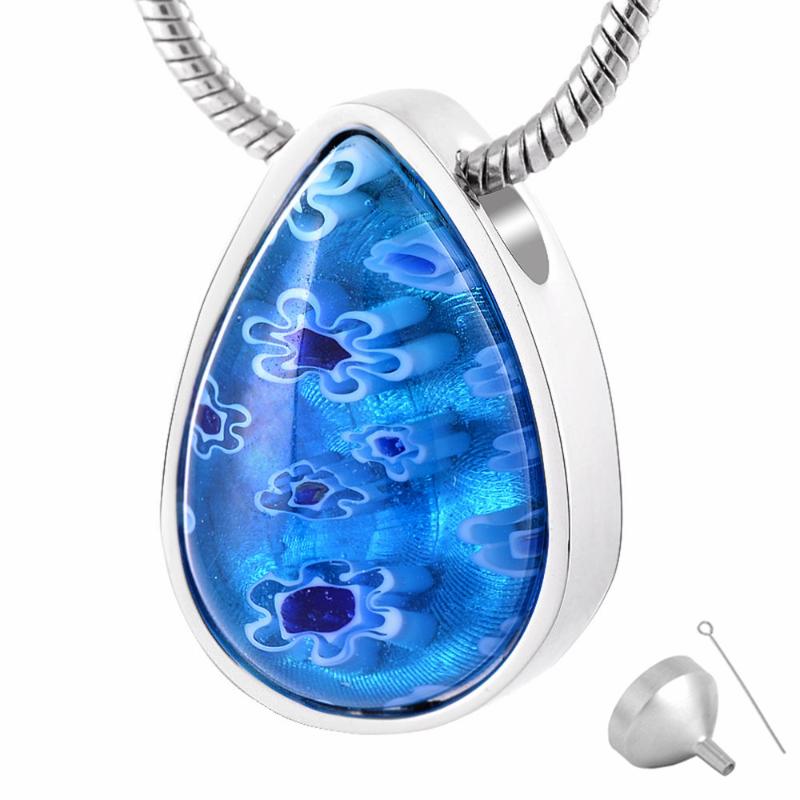 Pendant Necklaces 8476 Blue Murano Glass Cremation Jewelry Water Drop Shape Ashes Necklace Memorial Keepsakes Urn
Pendant Necklaces 8476 Blue Murano Glass Cremation Jewelry Water Drop Shape Ashes Necklace Memorial Keepsakes Urn