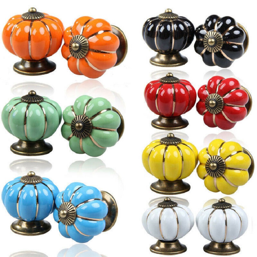 4*4*4 Cm Kitchen Cabinets Knobs Bedroom Cupboard Drawers 7 Colors Ceramic Door Pull GGA5083 Free shipping