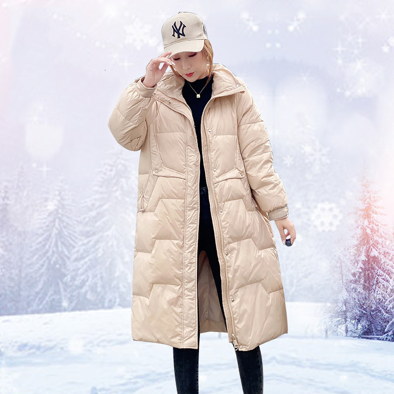 2021 New Winter Long Jacket Loose Women Thick Warm 90% White Duck Down Parka Stand Collar Windproof Yellow Snow Coat Outwear 94rr, Black
2021 New Winter Long Jacket Loose Women Thick Warm 90% White Duck Down Parka Stand Collar Windproof Yellow Snow Coat Outwear 94rr, Black