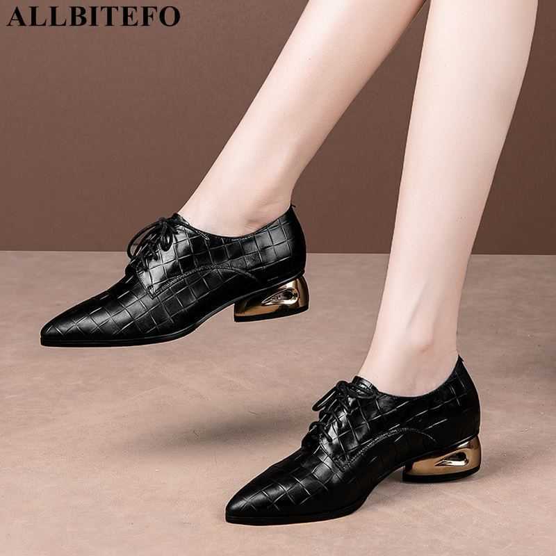 ALLBITEFO size 34-42 golden heel Check texture design natural genuine leather women heels fashion high heels low heel shoes 210611, As picture
ALLBITEFO size 34-42 golden heel Check texture design natural genuine leather women heels fashion high heels low heel shoes 210611, As picture