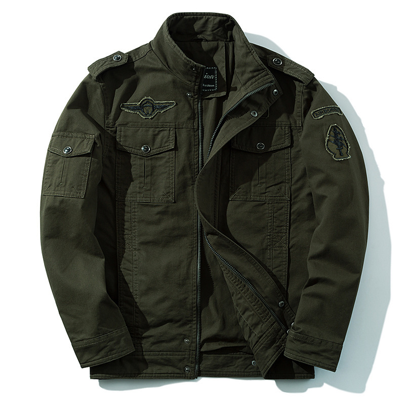 Designer Workwear Large Size Mens Wear Spring and Autumn Coat Cotton Washing Jacket with Epaulets Stand Collar Jacket Clothes8, Khaki
Designer Workwear Large Size Mens Wear Spring and Autumn Coat Cotton Washing Jacket with Epaulets Stand Collar Jacket Clothes8, Khaki