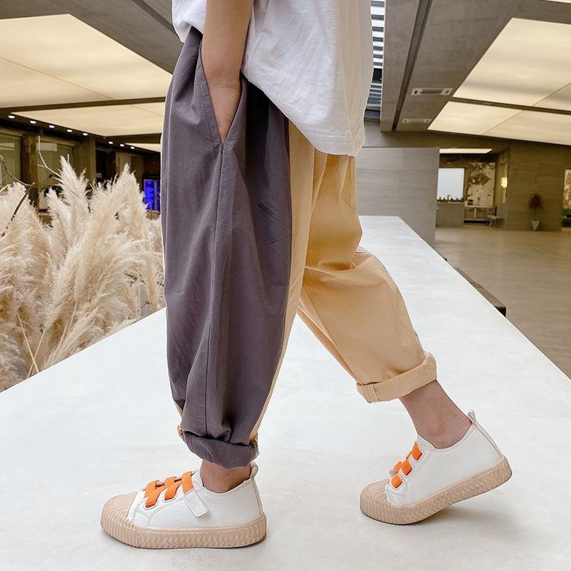 Boys' pants summer thin section cotton loose western style nine children P4586 210622