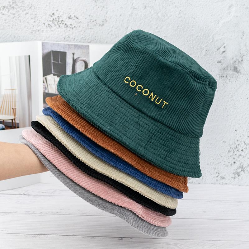 Wide Brim Hats Corduroy Letter Embroidery Bucket Hat Keep Warm Women Fashion Spring And Autumn Fisherman Beach Sun Bob Femme Panama Cap, Blue;gray
Wide Brim Hats Corduroy Letter Embroidery Bucket Hat Keep Warm Women Fashion Spring And Autumn Fisherman Beach Sun Bob Femme Panama Cap, Blue;gray