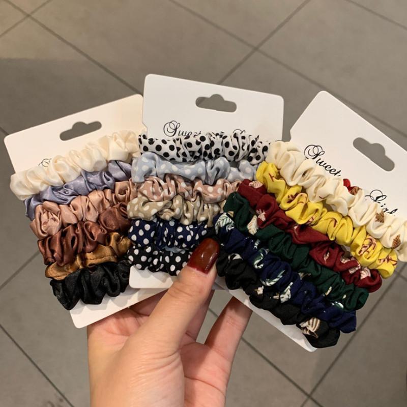 Hair Clips & Barrettes Simple 6-piece Large Intestine Tie Rope Elastic Bands Women Accessories, Golden;silver 
Hair Clips & Barrettes Simple 6-piece Large Intestine Tie Rope Elastic Bands Women Accessories, Golden;silver