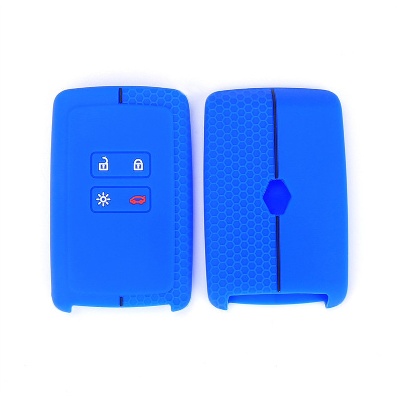 Silicone Auto Key Cover Car Soft Parts For Renault KOLEOS Kadjar Arkana Samsung QM5 4 Button Smart Keys Fob Case Shell