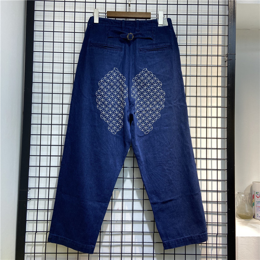 2021 New Embroidery Pattern Cargo Men Women 1:1 Best-quality Trousers Navy Blue Kapital Denim Pants Sljp
2021 New Embroidery Pattern Cargo Men Women 1:1 Best-quality Trousers Navy Blue Kapital Denim Pants Sljp