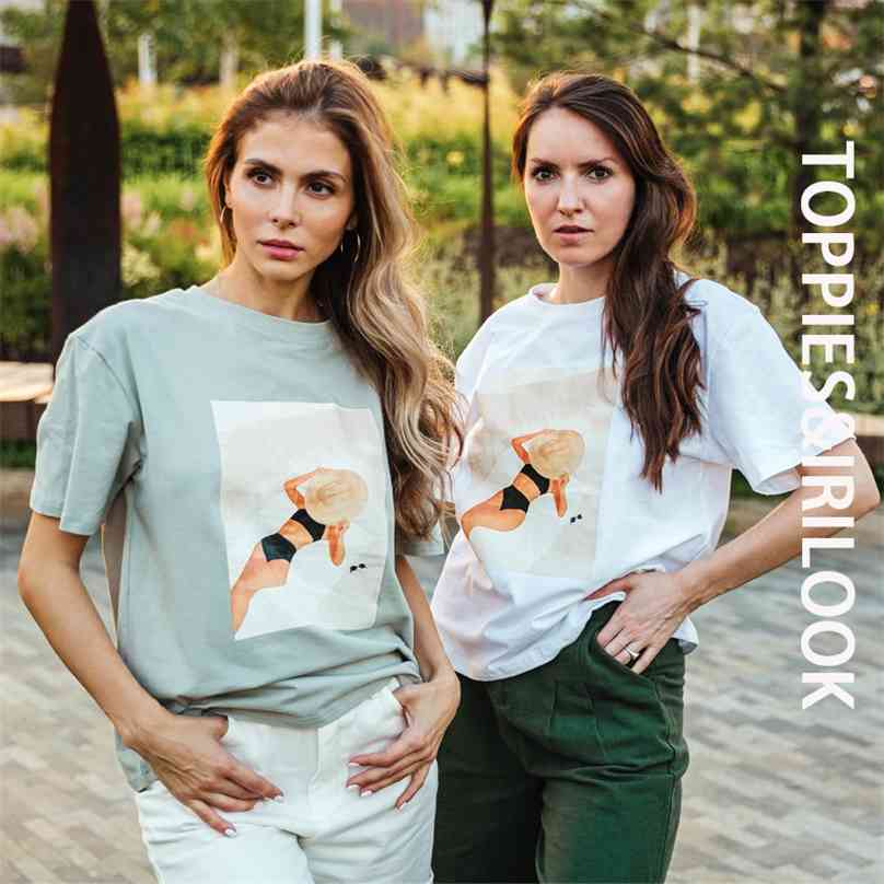 Toppeis Fashion Bikini Girls Printing T-shirts Summer Tops Tees Woman Shorts Sleeve Loose Cotton Boho Style Character Tee 210720, White
Toppeis Fashion Bikini Girls Printing T-shirts Summer Tops Tees Woman Shorts Sleeve Loose Cotton Boho Style Character Tee 210720, White