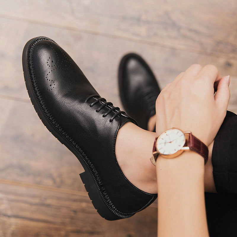 dress shoes men leather sneaker oxford brogue business dress lace-up pointed toe loafers flat footwear s5 262r, Black
dress shoes men leather sneaker oxford brogue business dress lace-up pointed toe loafers flat footwear s5 262r, Black
