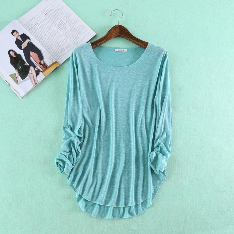 HOT Autumn Fitness New Long Sleeve T Shirt Plus Size Loose Model Women T-shirt Cotton O-neck Slim Fashion Woman Clothes 210302