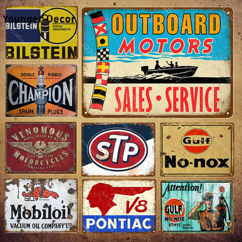 Outboard Motors Sales Service Metal Poster Vintage Wall Decor STP Tiger GULF Tin Signs Pub Bar Garage Decorative Plates YI-088a
Outboard Motors Sales Service Metal Poster Vintage Wall Decor STP Tiger GULF Tin Signs Pub Bar Garage Decorative Plates YI-088a