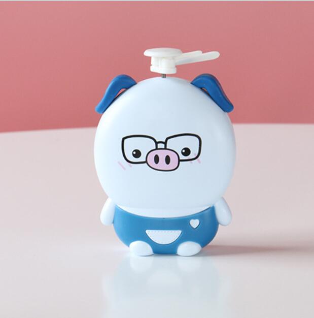 Cartoon Mini Fan coccinella septempunctata Fill light mirror Home Makeup night lights USB Rechargeable portable Fans pig design wind RRD6790 Free ship