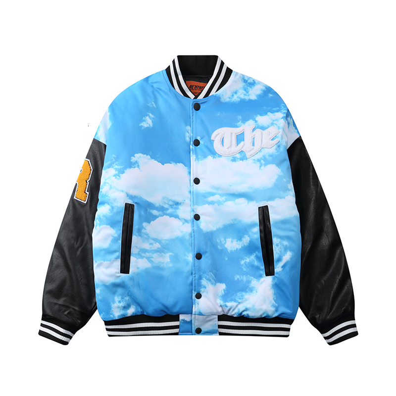 2021 New Tie Dye Embroidery Pu Leather Sleeve Wadded Jacket for Men and Women Stand Oversize High Street Parkas Outwear Thick Winter Coat Dx, Black
2021 New Tie Dye Embroidery Pu Leather Sleeve Wadded Jacket for Men and Women Stand Oversize High Street Parkas Outwear Thick Winter Coat Dx, Black
