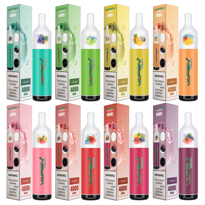 Original VAPEN MEGA 4000Puffs 10ml Disposable e Cigarettes Vape Pen Mesh Coil Type-C Chargeable Airflow Control System eCigs Vapor Kit Portable Pre-filled Vaporizer, Mix colors
Original VAPEN MEGA 4000Puffs 10ml Disposable e Cigarettes Vape Pen Mesh Coil Type-C Chargeable Airflow Control System eCigs Vapor Kit Portable Pre-filled Vaporizer, Mix colors