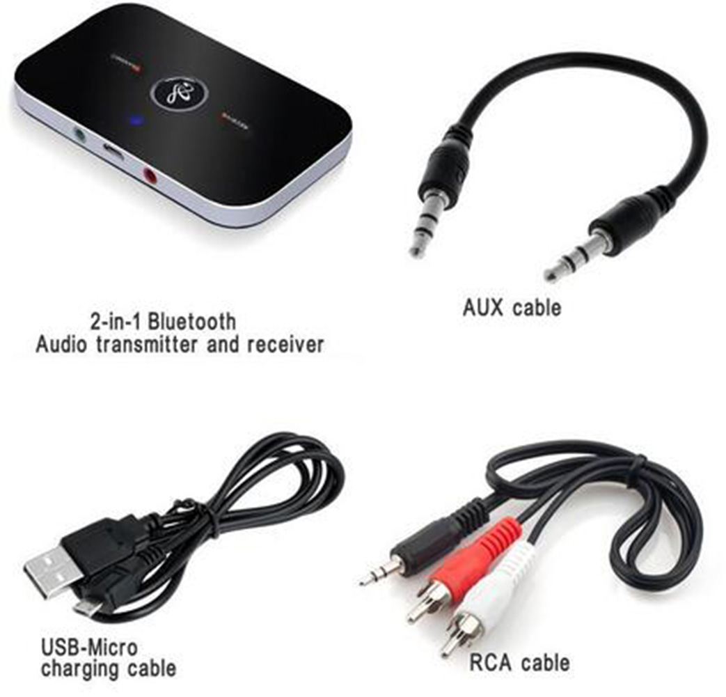Betooth o Receivers Adapter Wireless Transmitter and Receiver 2 in 1 3.5mm Jack for TV Home Stereo System Headphones Speaker334h