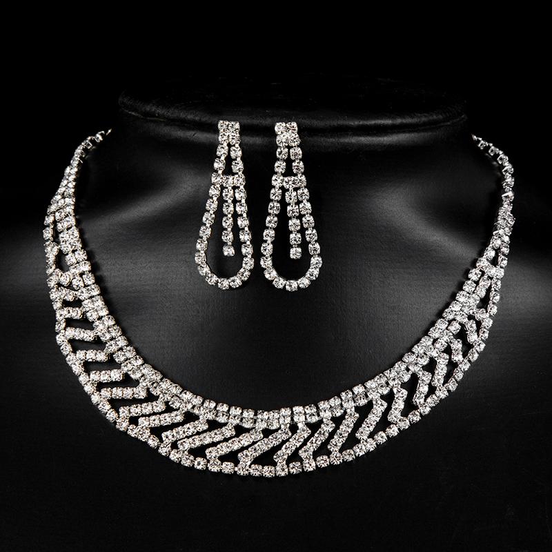 Wedding Jewelry Sets Fashion Crystal Pendant Bib Choker Chain Statement Necklace Earrings Set, Slivery;golden
Wedding Jewelry Sets Fashion Crystal Pendant Bib Choker Chain Statement Necklace Earrings Set, Slivery;golden