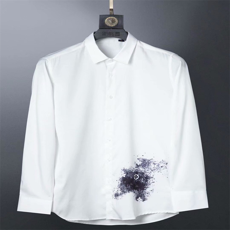 2022SS Mens Dress Shirts Business Fashion Casual Shirt Brands Men Shirts Spring Slim Fit Shirts chemises de marque pour hommes, White
2022SS Mens Dress Shirts Business Fashion Casual Shirt Brands Men Shirts Spring Slim Fit Shirts chemises de marque pour hommes, White