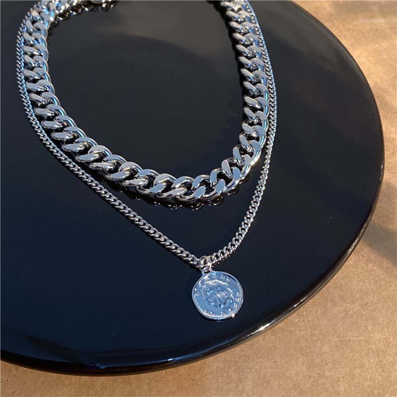 Chains Punk Double Layer Retro Portrait Metal Chain Necklace Euro American Style Heavy Exaggerated Clavicular
Chains Punk Double Layer Retro Portrait Metal Chain Necklace Euro American Style Heavy Exaggerated Clavicular