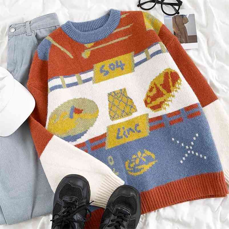 Autumn Winter Harajuku Sweater Women Loose Oversize Cute Cartoons Pullover Tops Woman Long Sleeve Korean Knitted Sweaters 210602, Orange
Autumn Winter Harajuku Sweater Women Loose Oversize Cute Cartoons Pullover Tops Woman Long Sleeve Korean Knitted Sweaters 210602, Orange