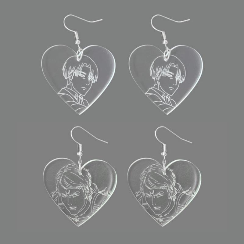 dangle & chandelier arrivals japanese anime attack on titan characters heart shape transparent acrylic earrings fashion jewelry gift, Silver
dangle & chandelier arrivals japanese anime attack on titan characters heart shape transparent acrylic earrings fashion jewelry gift, Silver
