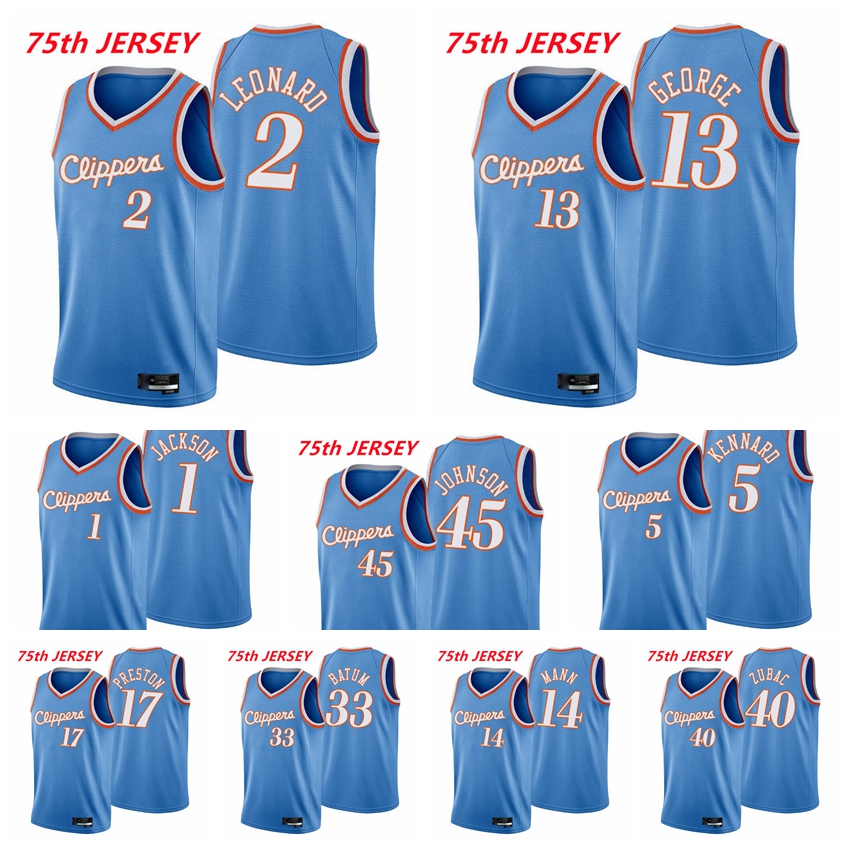 Los Angeles Men Clipper Kawhi Paul George Leonard Keon Johnson Terance Mann Reggie Jackson Luke Kennard Preston 2021/22 75th Anniversary Blu, Black
Los Angeles Men Clipper Kawhi Paul George Leonard Keon Johnson Terance Mann Reggie Jackson Luke Kennard Preston 2021/22 75th Anniversary Blu, Black