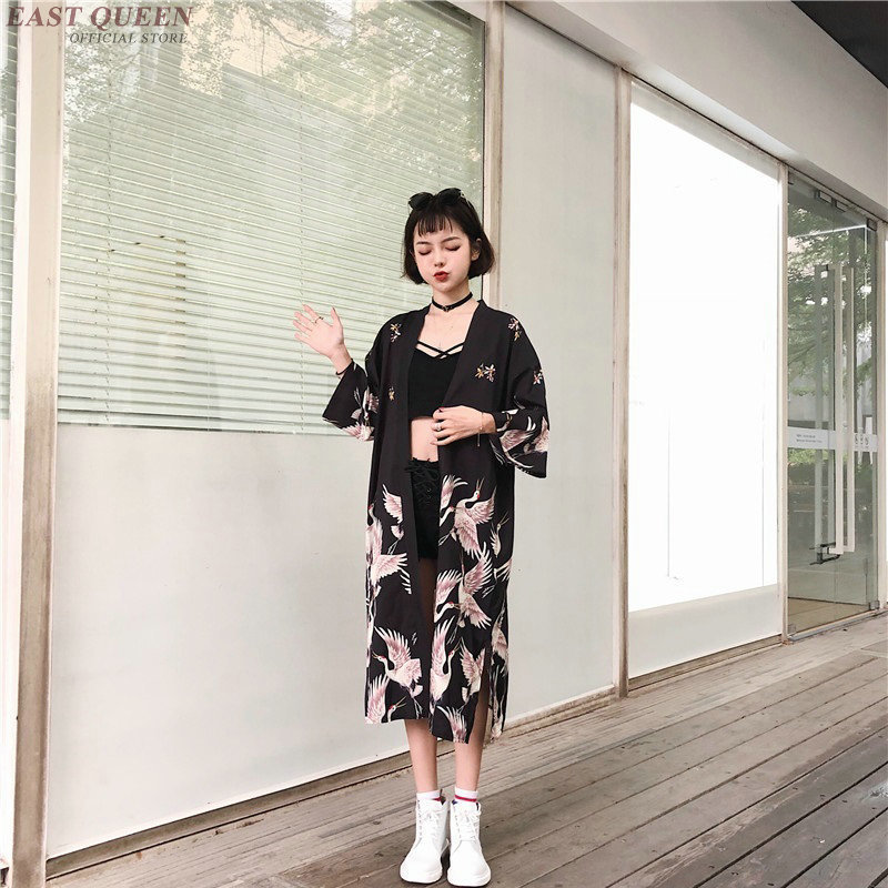Kimono cardigan Womens tops and blouses Japanese streetwear women tops summer long shirt female ladies blouse women clothes T200113