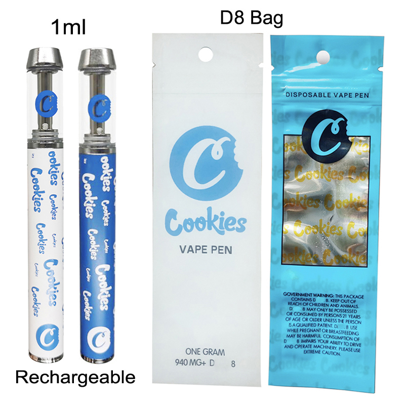 Cookies Disposable Vape Pens 1ml Capacity Empty Thick Oil Cartridges 400mAh Rechargeable Battery Glass Tanks D8 Ecigs Vaporizer Pen Carts with Packaging Bags
Cookies Disposable Vape Pens 1ml Capacity Empty Thick Oil Cartridges 400mAh Rechargeable Battery Glass Tanks D8 Ecigs Vaporizer Pen Carts with Packaging Bags